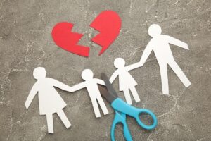 Separated/Divorced Family Concept - Legal Separation and Divorce